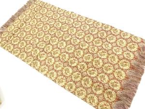 龍村美術織物製　獅子狩文錦卓布